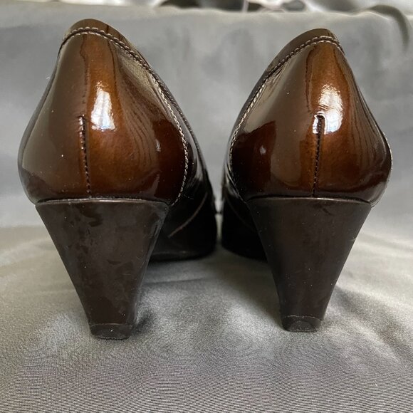 Anne Klein iFlex patent leather wedge heels size 35.5 - Picture 3 of 3